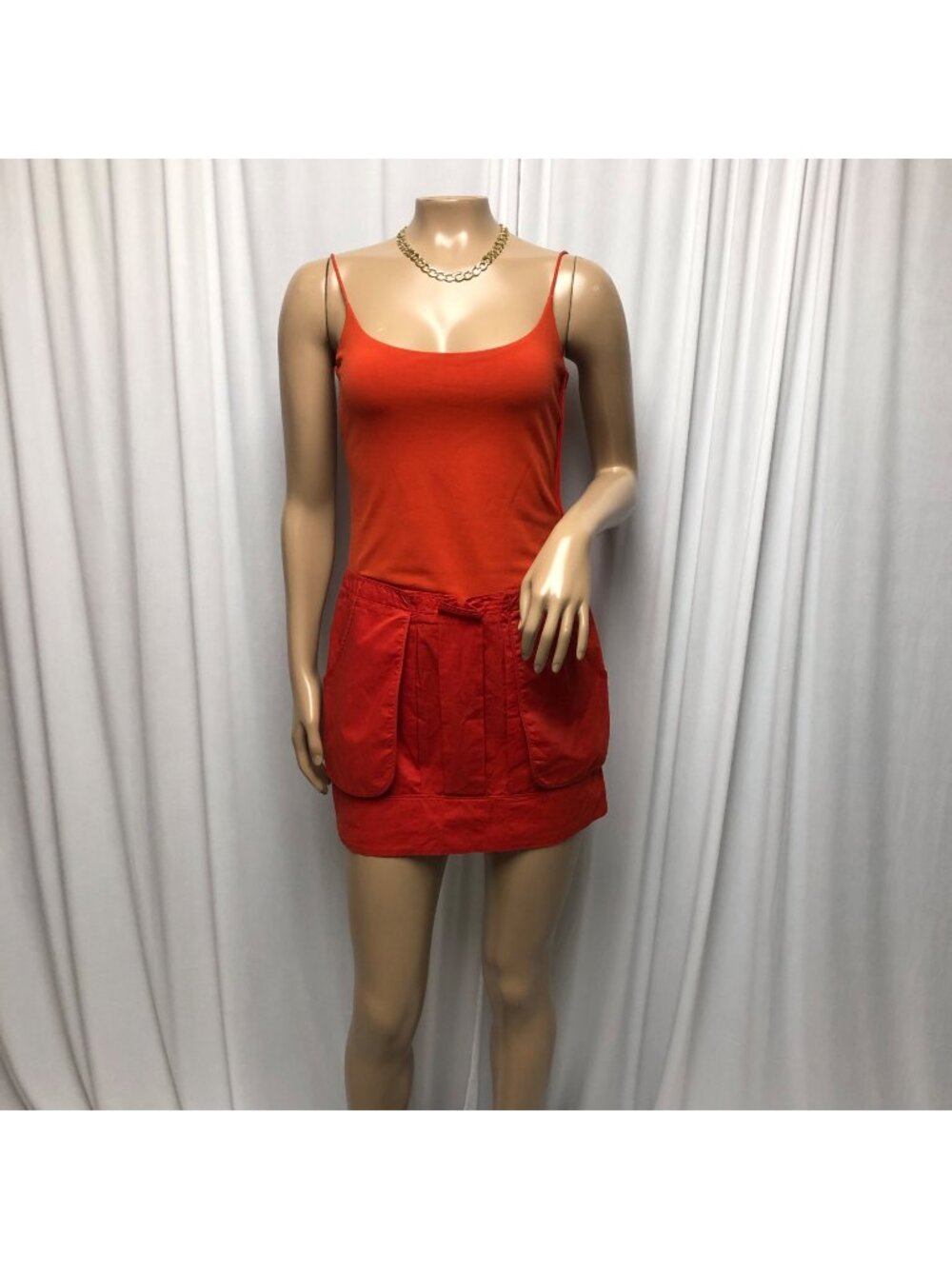Susana Monaco Dress Womens Sz 4 Red Pockets Chic Casual Comfy Mini Party Travel
